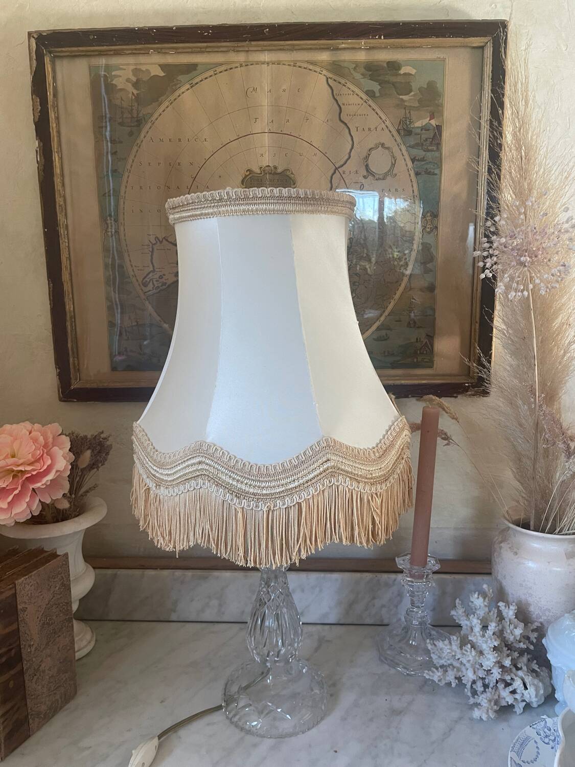 Vintage fringe lampshade