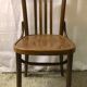 Series of 6 bistro chairs in curved wood, mid. 20th