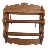 spice rack and paper towel holder in solid wood