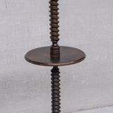 French art deco turned oak floor  lamp