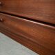 Low mahogany furniture, Danish design, 1970s, made in Denmark.