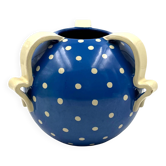 Vase Art Déco en céramique bleue, Rometti, Umbertide Italie années 1930