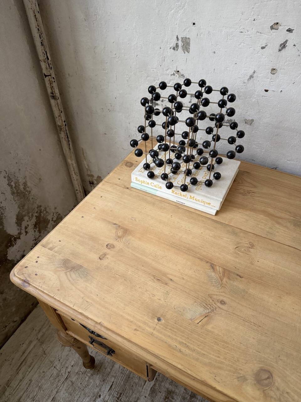 Blonde walnut desk and pine top 1900