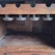 Solid teak and brass bar cabinet