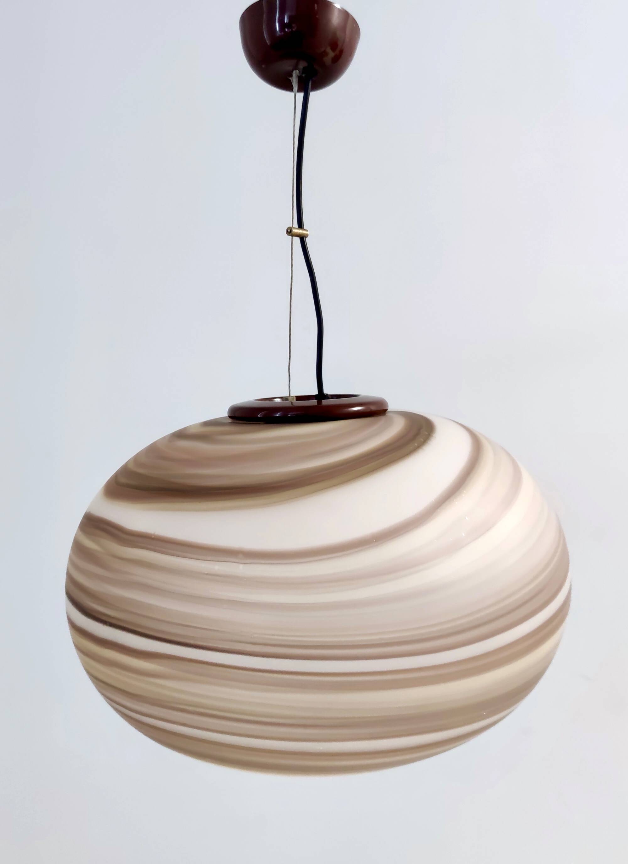 Adjustable Oval Glass Pendant "Giove" by Ludovico Diaz de Santillana for VeArt