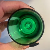 3 two-coloured green digestif glasses Luminarc