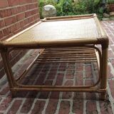 Vintage rattan coffee table