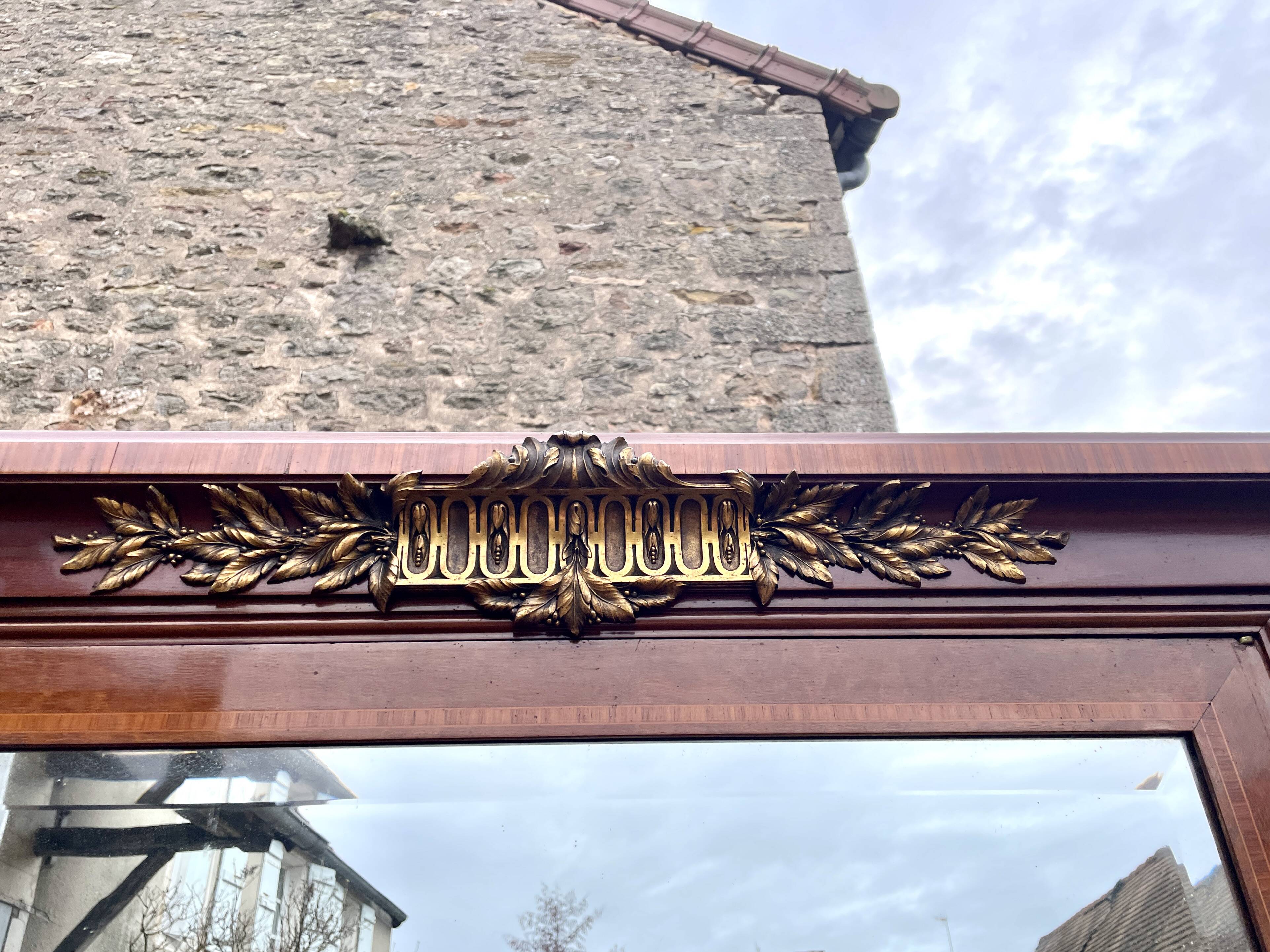 Louis XVI wardrobe, bronze oak and marquetry