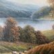 Table HST "animated pastoral landscape" HST signed (to be deciphered) + frame