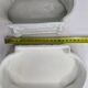 Set of two table planters in white porcelain "Capodimonte"