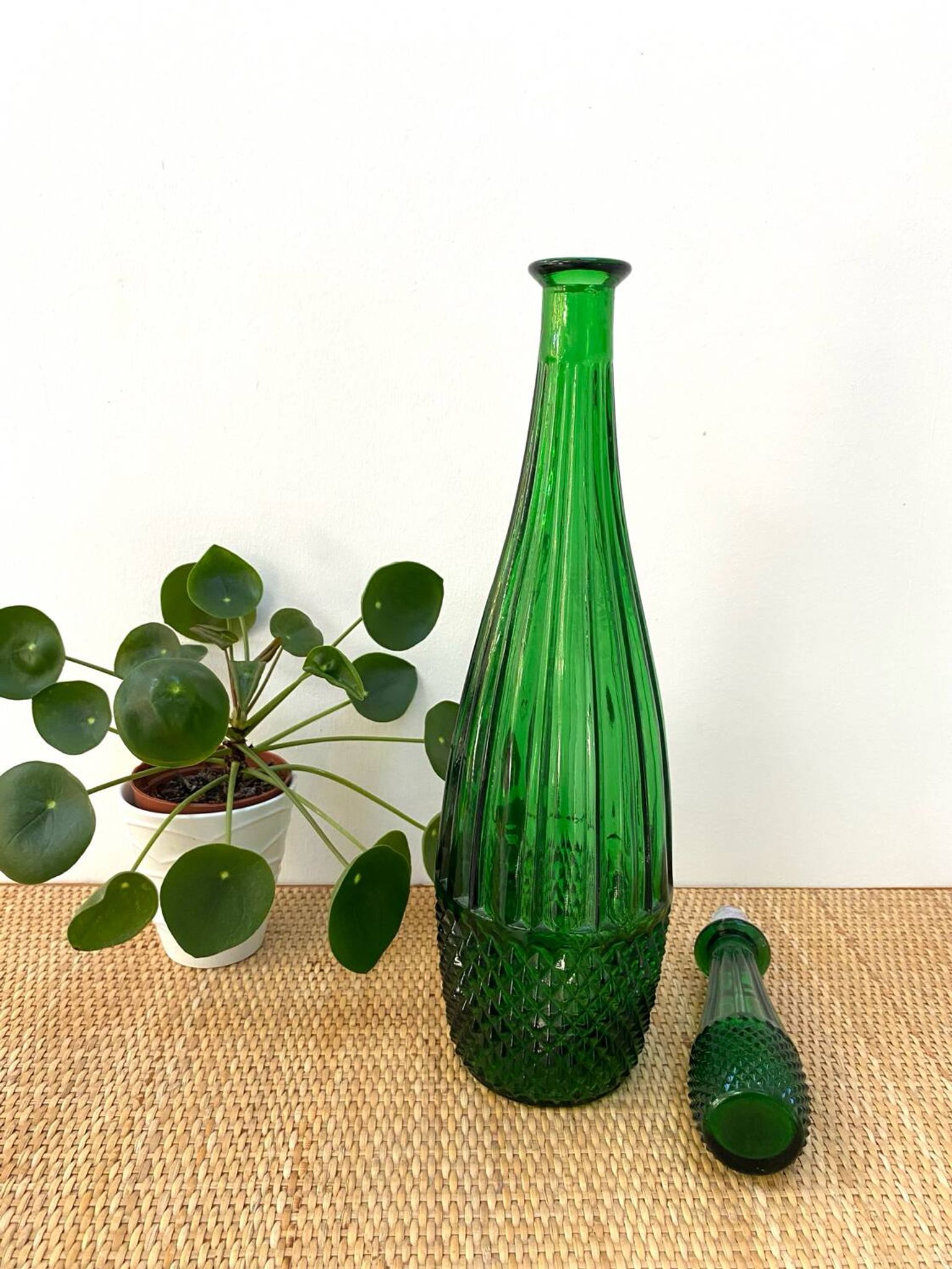 Green Empoli carafe from the 1960s - Rare model