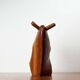 Large Danish carved wooden snail sculpture from the mid-century, 1960s.