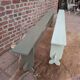 Pair of patinated benches