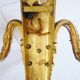 Huge wall lamp in gilded bronze Louis XVI style, three branches, late nineteenth