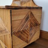Rattan marquetry chest