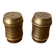 Antique Vintage Brass Salt Pepper Shaker Set