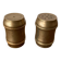Antique Vintage Brass Salt Pepper Shaker Set