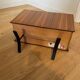 Vintage walnut and black OPAL magazine/vinyl rack