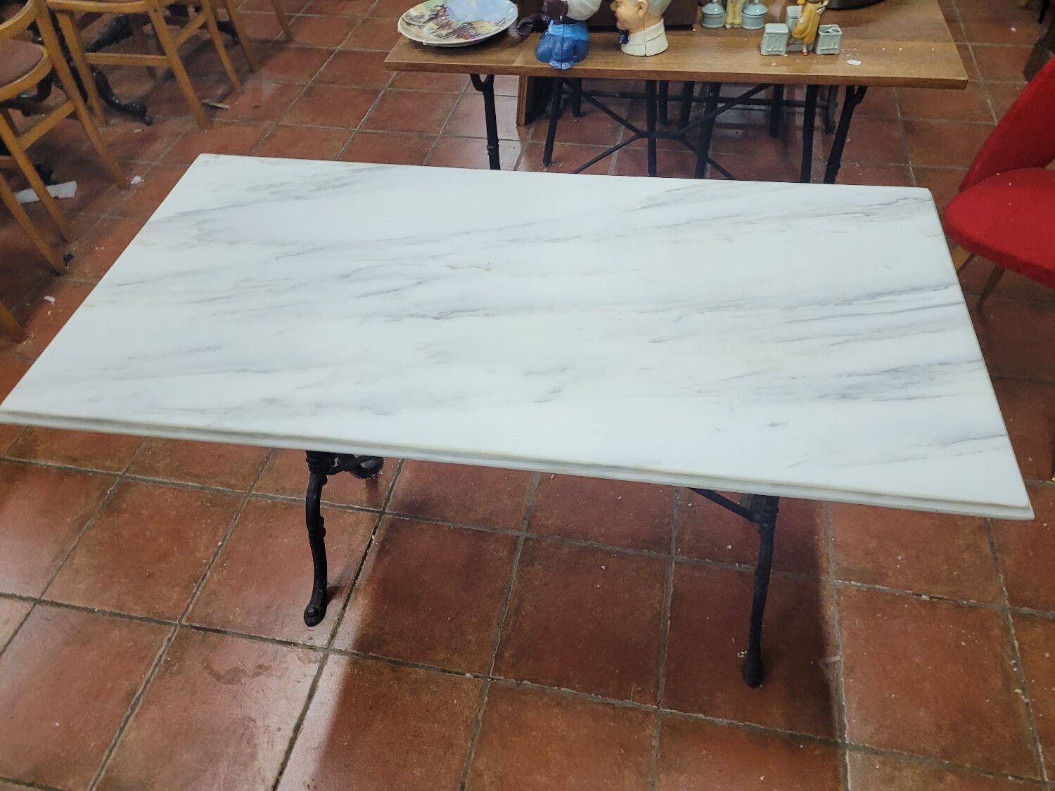 Bistro table with marble top