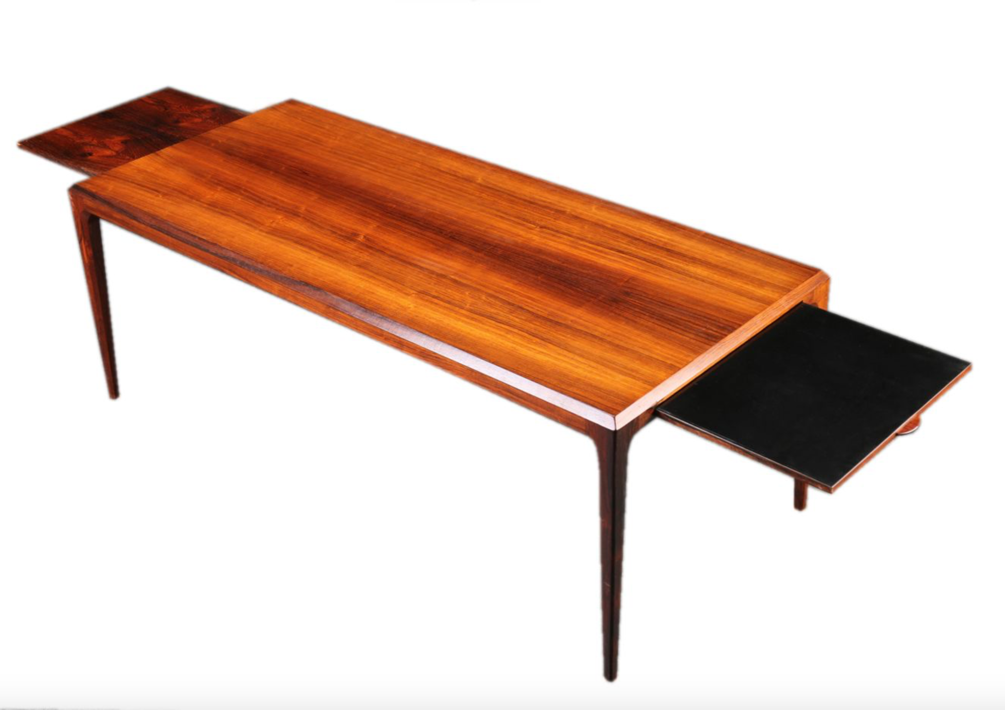 Extendable XL Mid-Century Brazilian Rosewood Coffee Table by Johannes Andersen for CFC Silkeborg