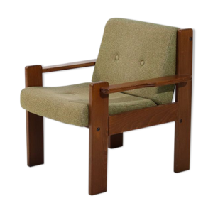 fauteuil brutaliste en - bois