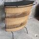 Vintage cocktail bar in wicker and metal - 1960