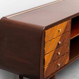 SIDEBOARD VINTAGE IN LEGNO CON DETTAGLI IN OTTONE ANNI ’60 MODERNARIATO