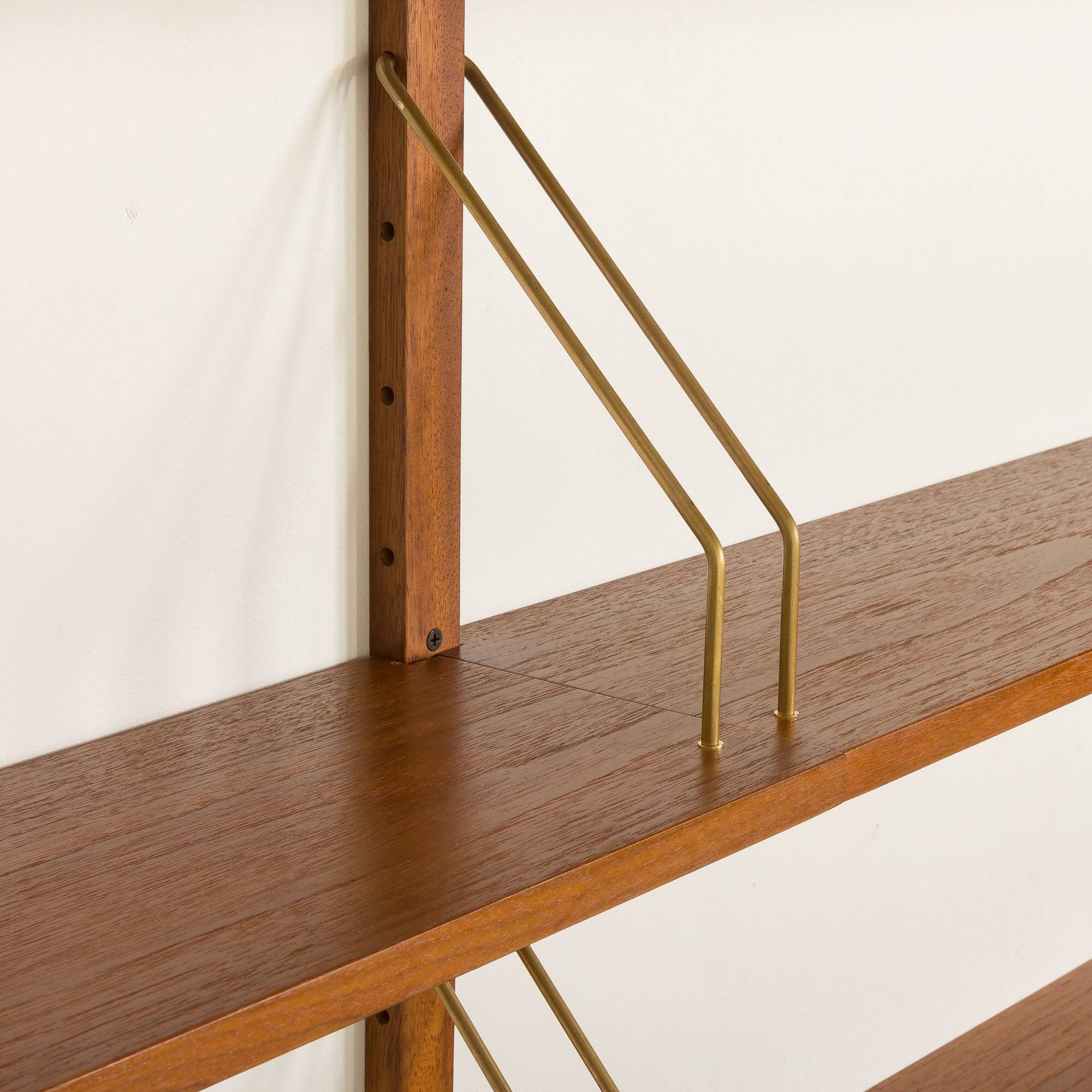 Danish mid century modern renovated  teak shelving unit 1960s
