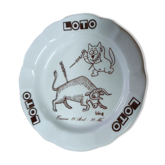 Ashtray Zodiac lotto illustration Barbarossa