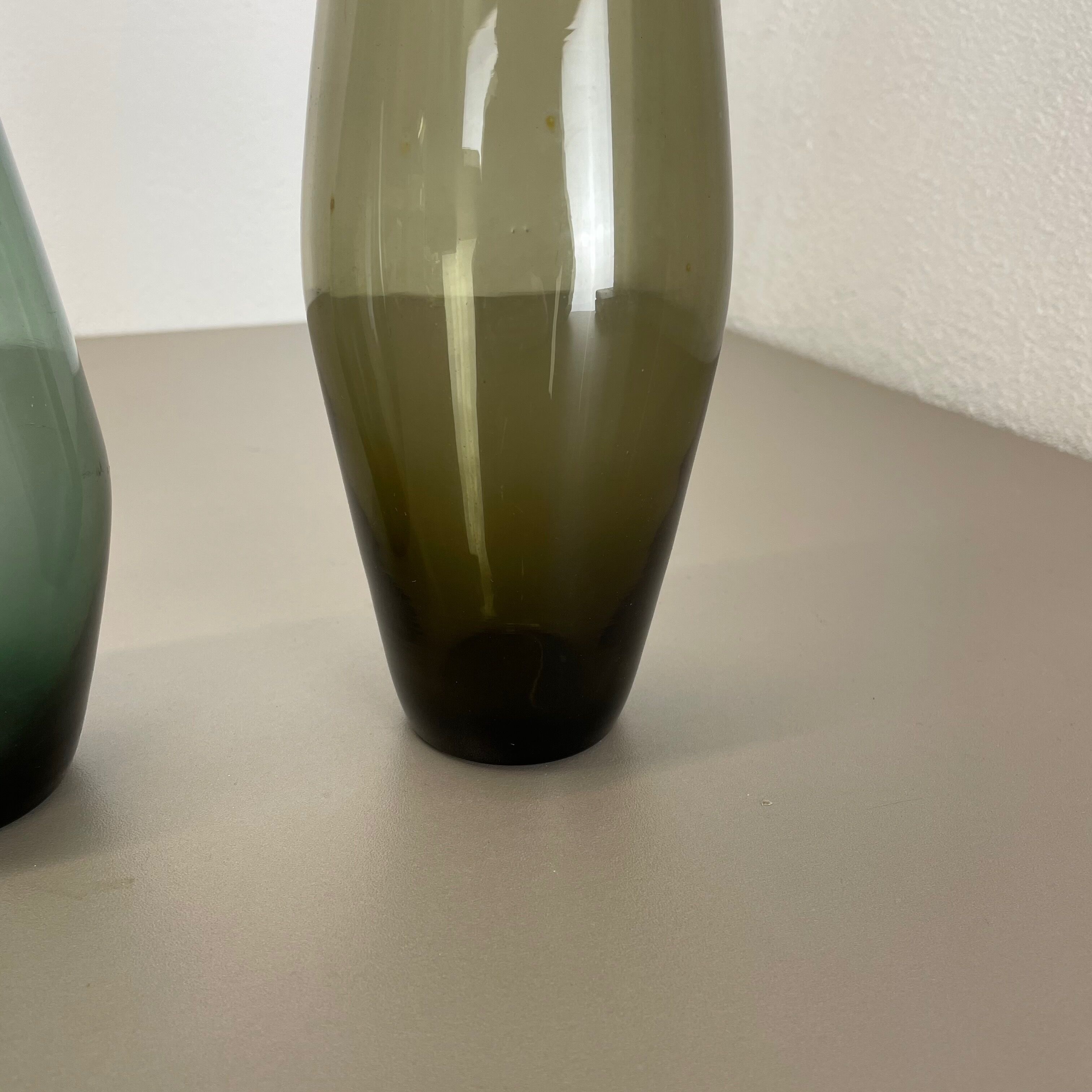 Set of three turmalin vases wilhelm wagenfeld wmf attributed, germany 1960s