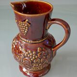 Glazed earthenware pitcher