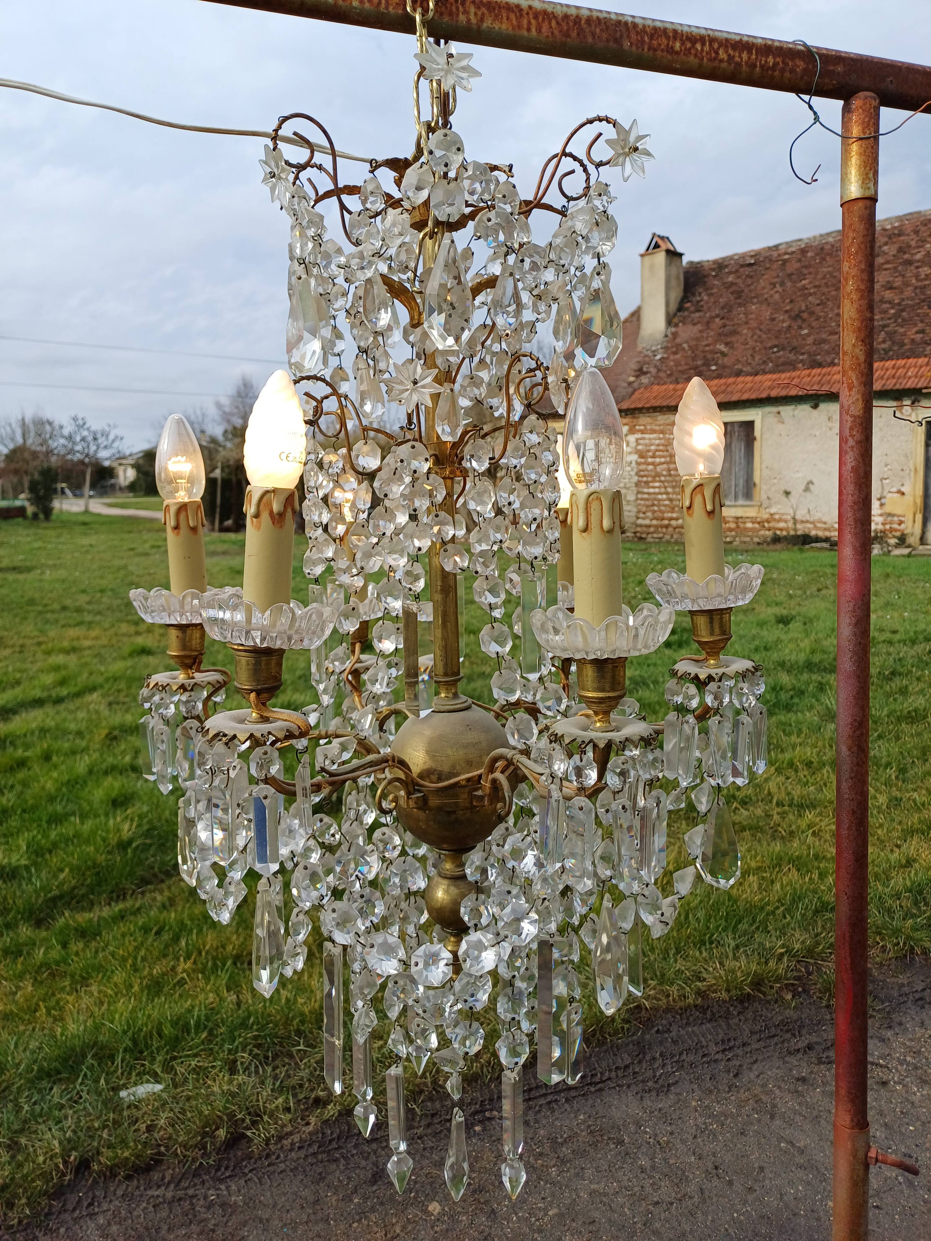 19th century crystal chandelier