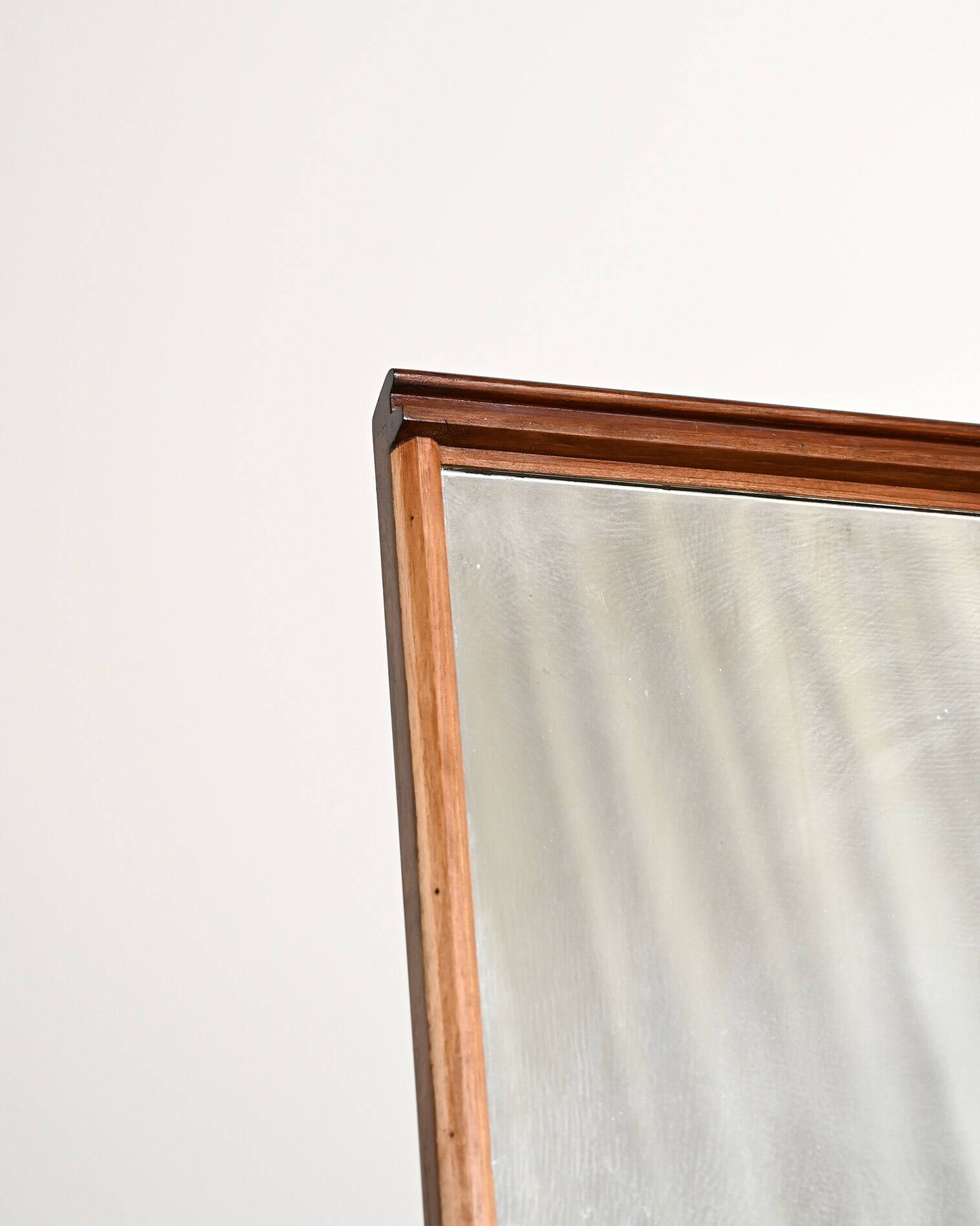 Scandinavian teak vanity table with integrated mirror, 1960s