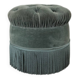 Pouf capitonné en velours