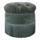 Velvet upholstered pouf