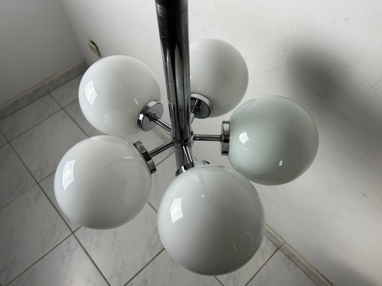 Suspension globe en verre vintage Hustadt Leuchten
