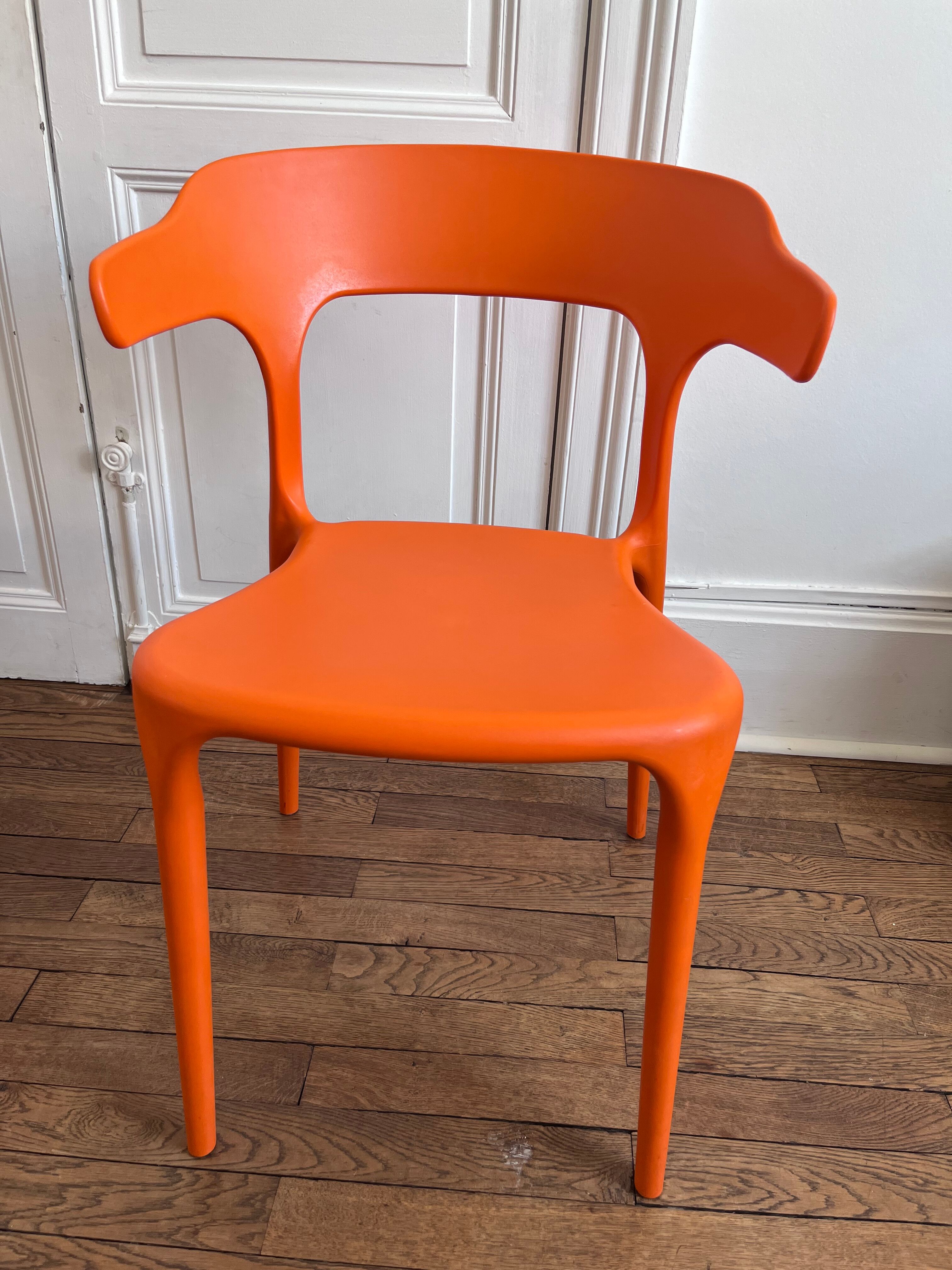 Chaises design orange