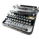 Underwood Noiseless black portable typewriter from 1935 revised new ribbon USA