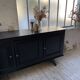 60s brutalist black sideboard