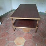 Formica and brass coffee table