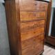 Six-drawer chest of drawers or chiffonnier, Empire / Restoration period