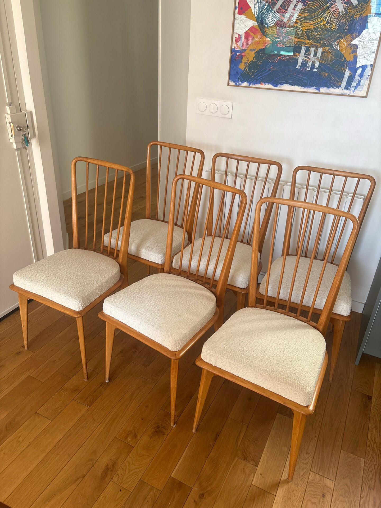 Set of 6 Charles Ramos dining chairs