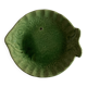 Aegitna deep dish in green glazed earthenware Fish Vallauris 1960