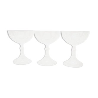 Ensemble de 3 coupes à champagne en cristal