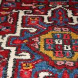 Ancient persian carpet karajeh handmade 66cm x 110cm 1920s, 1c745