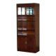 Set of three vintage hardwood military-style bookshelves.