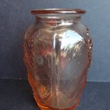 Art Deco vase in pink glass / 4
