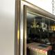 Romeo Rega, vintage mirror with double brass frame and chrome. Italy 1970s