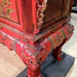 19th century China: lacquered and gilded offering console