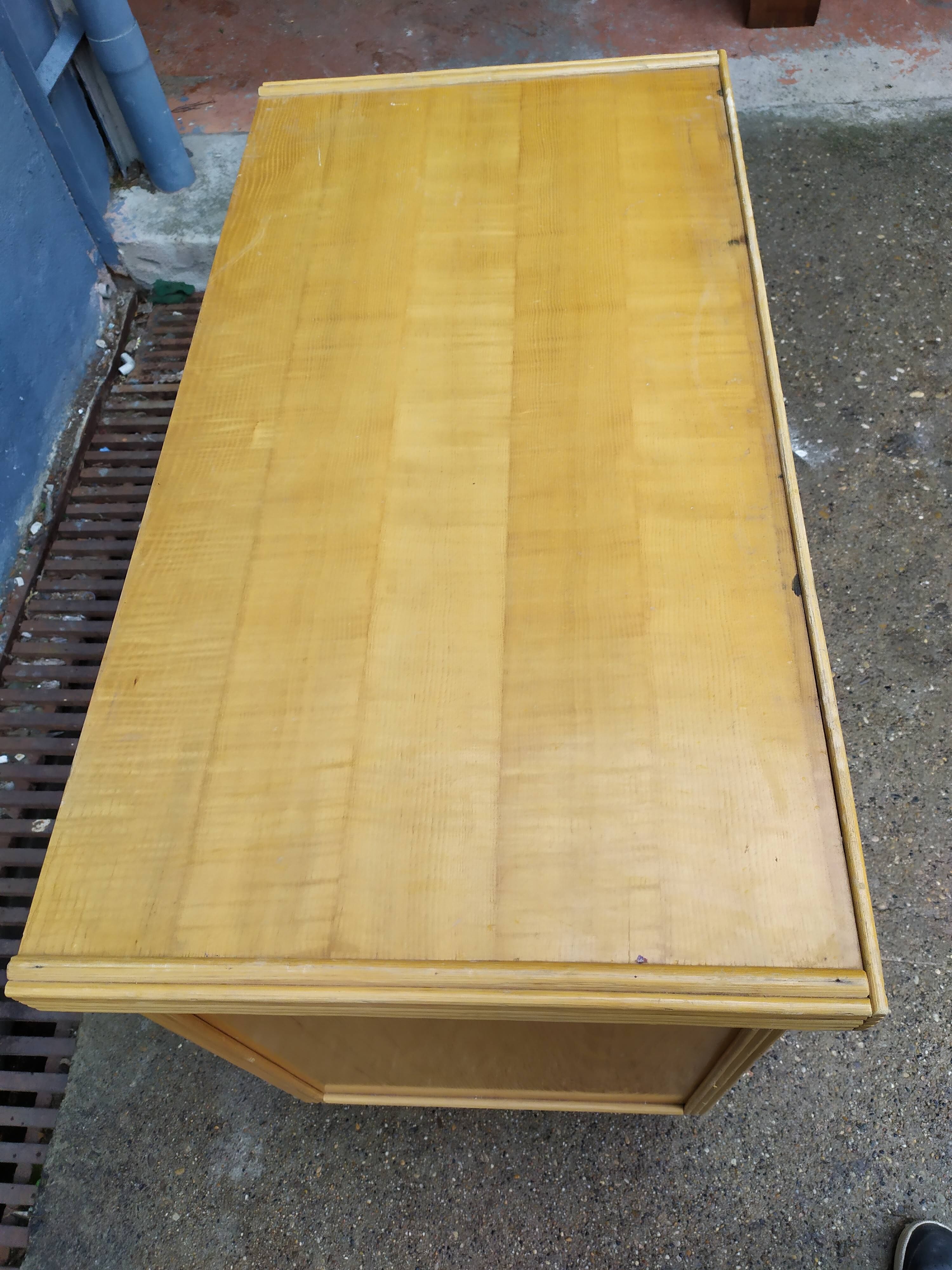 Vintage rattan dresser